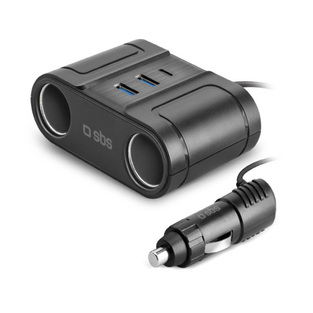 SBS CAR CHARGER SPLITTER 100W black