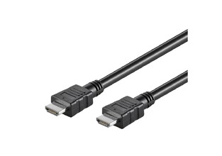 GOOBAY HDMI cable with Ethernet 58438, HDR, 10.2 Gbit/s, 4K, 0.5m, black