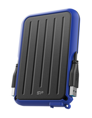 SILICON POWER εξωτερικός HDD Armor A66, 1TB, USB 3.2, μπλε