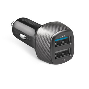 SBS CAR CHARGER 2 USB PORTS 12W 2.4A black