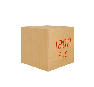 LTC Digital Clock LXLTC05 with Alarm & Thermometer, Desk, Brown