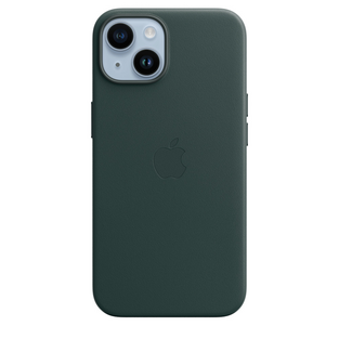 Apple Leather Case iPhone 14 with MagSafe Forest Green