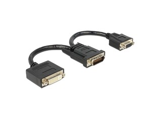 DELOCK adapter DMS-59 to DVI & VGA 65555, 20cm, black