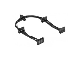 DELOCK cable SATA 15pin to 4x SATA 15pin 60395, 40cm, black