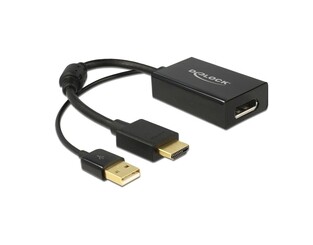 DELOCK adapter HDMI to DisplayPort 1.2 62667, 4K, 25cm, black