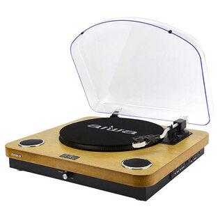 AIWA ALL IN ONE STEREO TURNTABLE WOOD   GBTUR-120WDMKII