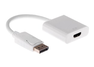 POWERTECH αντάπτορας DisplayPort σε HDMI CAB-DP004, 0.20m, λευκός