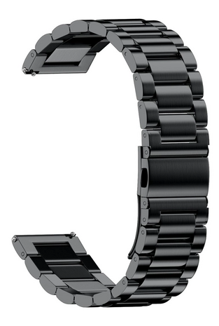 Watch strap BAND-009-BK, 22mm, metal, black