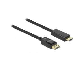 DELOCK cable DisplayPort to HDMI 82435, passive, 1080p, 3m, black