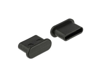 DELOCK κάλυμμα προστασίας για θύρα USB-C 64014, μαύρο, 10τμχ