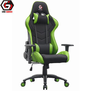 GEMBIRD GAMING CHAIR LEATHER BLACK/GREEN  GC-01-G