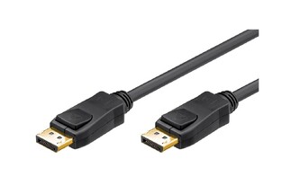 GOOBAY cable DisplayPort 1.2 49958, gold-plated, 4K, 3D, 1m, black