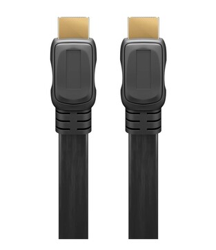 GOOBAY HDMI cable with Ethernet 31928 flat, 4K 3D, 10.2Gbit/s, 3m, black