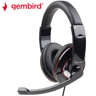 GEMBIRD STEREO HEADSET GLOSSY BLACK  MHS-001