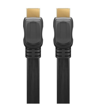 GOOBAY cable HDMI 2.0 with Ethernet 61278, flat, 18Gbit/s, 4K, 1.5m, black