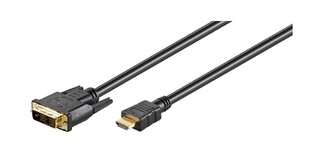 GOOBAY DVI-D to HDMI cable 51579, 1m, black