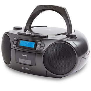 AIWA PORTABLE CD/MP3/USB/TAPE/BT WITH FM PLL RADIO BLACK  BBTC-550BK