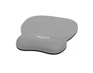 DELOCK Mousepad 12698 with wrist rest, 245x206 mm, gray