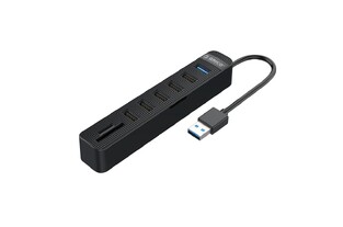 ORICO USB hub TWU32-6AST, 6x USB ports, SD/micro SD ports, μαύρο