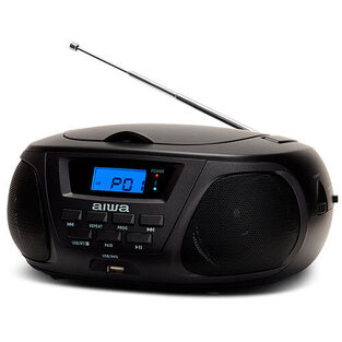 AIWA BLUETOOTH BOOMBOX CD/MP3 BLACK  BBTU-300BKMKII