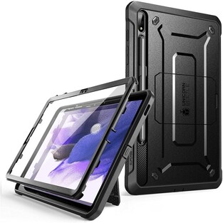 Supcase Unicorn Beetle Pro Durable Case - Samsung Galaxy Tab S7 FE 5G 12.4" T730 / T736B with S Pen Holder - Black