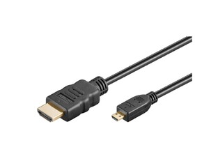 GOOBAY Cable HDMI to HDMI Micro 53784 with Ethernet, 4K, 1.5m, Black