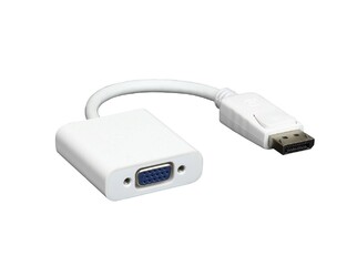 POWERTECH αντάπτορας DisplayPort σε VGA CAB-DP006, 0.20m, λευκός