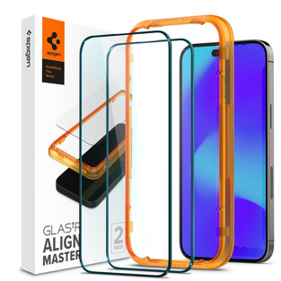 Spigen Full Face Tempered Glass x2 Apple iPhone 14 Pro Max Black