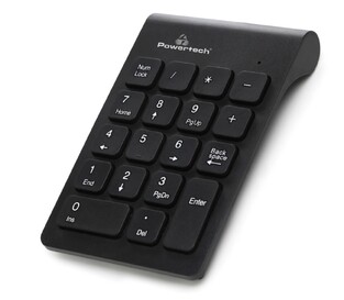 POWERTECH wireless numeric keypad PT-939, 2.4GHz, black