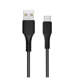 ROCKROSE USB to USB-C Alpha AC cable, 2.4A 12W, 1m, black