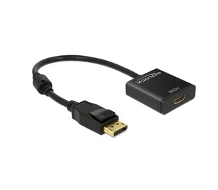 DELOCK adapter DisplayPort 1.2 to HDMI 62607, 4K, 20cm, black