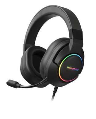 TRONSMART gaming headset Sparkle, USB, multiplatform, 50mm, μαύρο