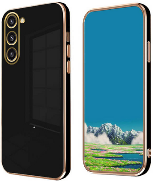 Bodycell Gold Plated - Samsung Galaxy S23 Silicone Case - Black