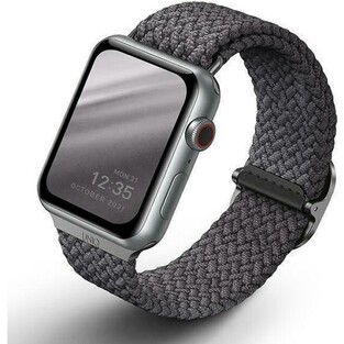 Uniq Aspen Braided Band - Premium Πλεκτό Λουράκι Apple Watch Ultra/SE/8/7/6/5/4 (49/45/44mm) - Grey