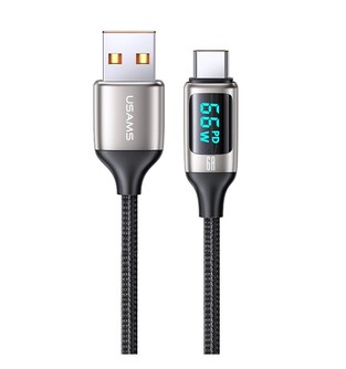 USAMS USB-C to USB cable US-SJ544, 30W 6A, 1.2m, silver