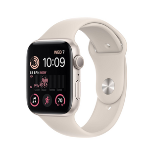 Apple Watch SE 2nd Gen GPS 40mm Starlight Aluminium Case with Starlight Sport Band Regular