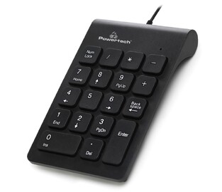 POWERTECH wired numeric keypad PT-938, USB, black