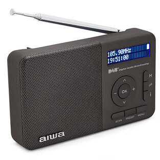 AIWA RADIO DAB+ FM-RDS WITH SPEAKER AND EARPHONES BLACK  RD-40DAB/BK