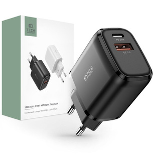 TECH-PROTECT TRAVEL CHARGER C20W 2 PORT PD20W/QC3.0 black