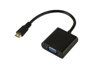 POWERTECH αντάπτορας HDMI Mini σε VGA CAB-H031, 0.20m, μαύρος