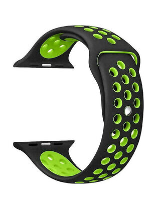 ROCKROSE Starry Night Silicone Band for Apple Watch 42/44mm, Black/Green