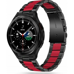 Tech-Protect Metal Strap Stainless Samsung Galaxy Watch 5 / 5 Pro / Watch 4 / Classic 4 (46/45/44/42/40mm) - Black / Red