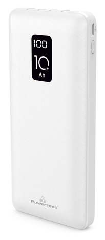 POWERTECH power bank PT-1003 10000mAh, 4x output, 10.5W, λευκό