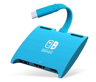 USB-C hub SHUB31 for Nintendo Switch, USBHDMI 4KUSB-C PD 100W, blue