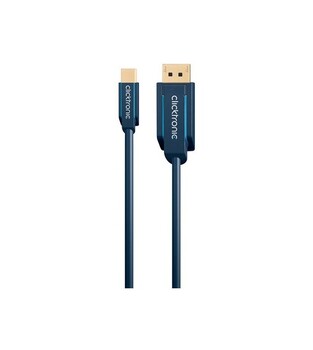 CLICKTRONIC cable DisplayPort to DisplayPort Mini 70737, 1m, blue