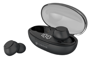 CELEBRAT earphones with charging case TWS-W32, True Wireless, black