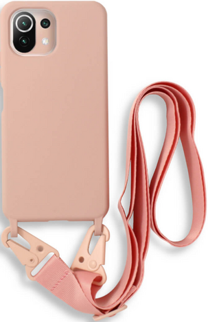 Bodycell Silicone Case with Neck Strap - Xiaomi Mi 11 Lite - Pink