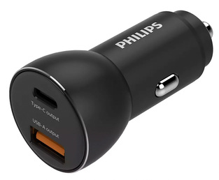 PHILIPS car charger DLP2521-00, USB & Type-C, 36W, black