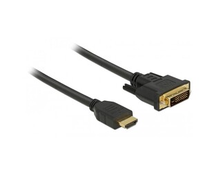 DELOCK cable HDMI to DVI 24+1 85654, 7.92Gbps, 2K, 2m, black