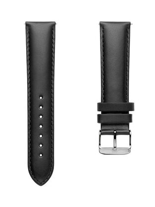 Watch strap BAND-008-BK, 22mm, leather, black